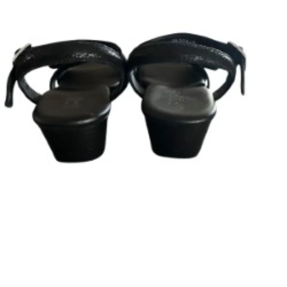 SAS Savanna Black Heel Strap Sandal 7.5